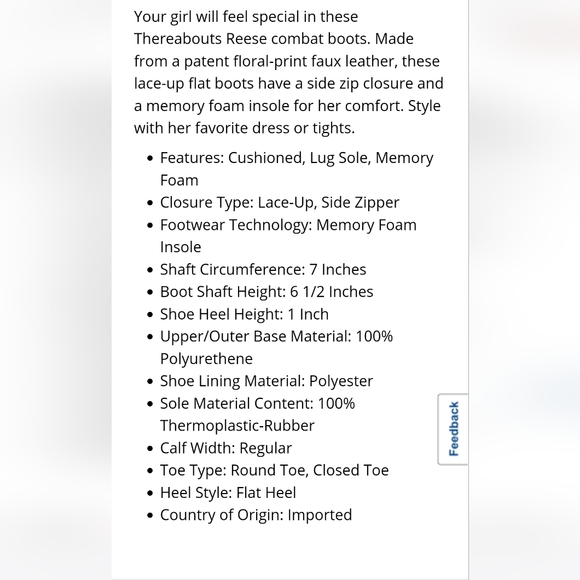 🆕️Thereabouts Girls Floral boots - Picture 5 of 5